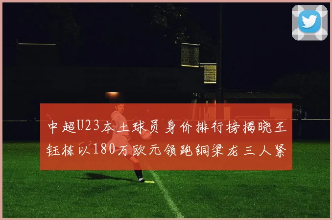 中超U23本土球员身价排行榜揭晓王钰栋以180万欧元领跑铜梁龙三人紧随其后